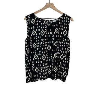 Pam & Gela Johnny Was 100% Silk Open Back Twist Sleeveless Top